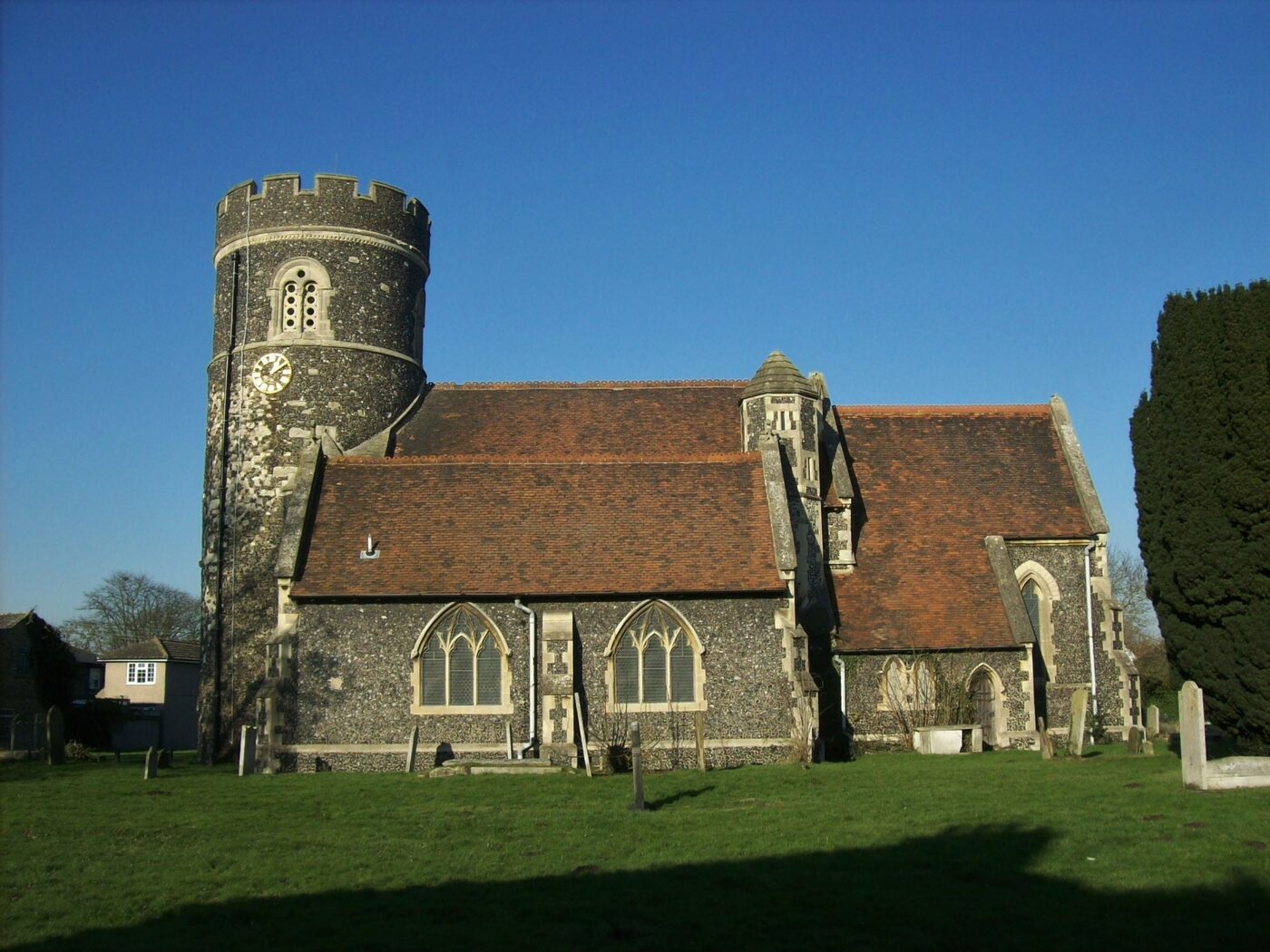 St Nicholas' Church, South Ockendon, with its round tower